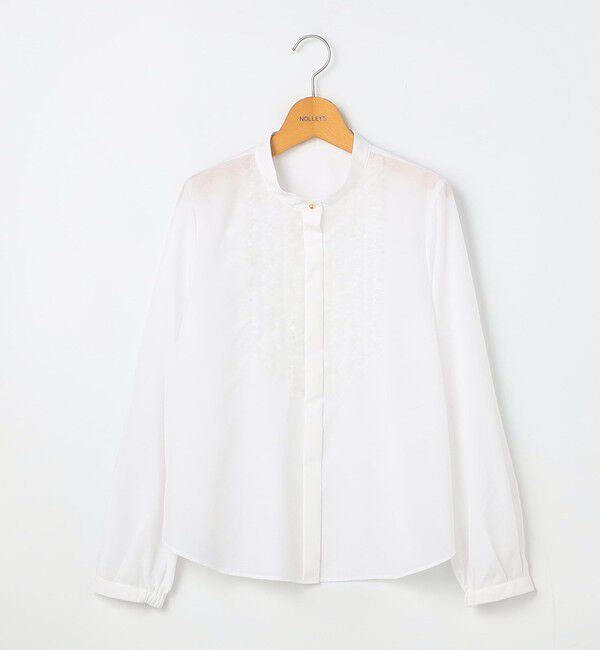 NOLLEY'S「ウォッシャブル前チュールフリルブラウス」|シャツ・ブラウス|