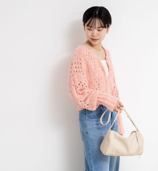 NOLLEY'S「《手洗い可能》カットフェザーヤーン透かし柄2WAYカーディガン」|カーディガン|