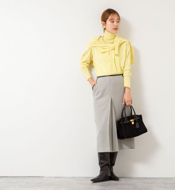 NOLLEY'S「ウォッシャブルボックスタックトラペーズスカート」|フレア|