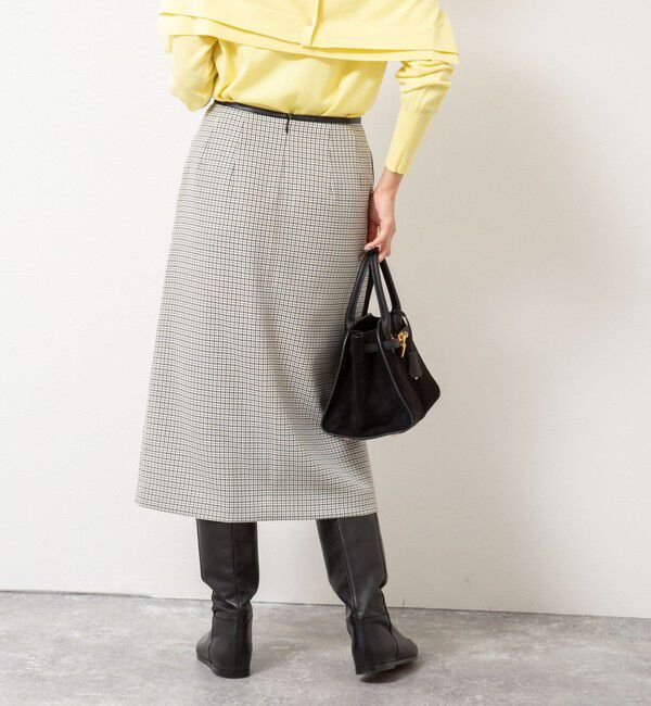 NOLLEY'S「ウォッシャブルボックスタックトラペーズスカート」|フレア|