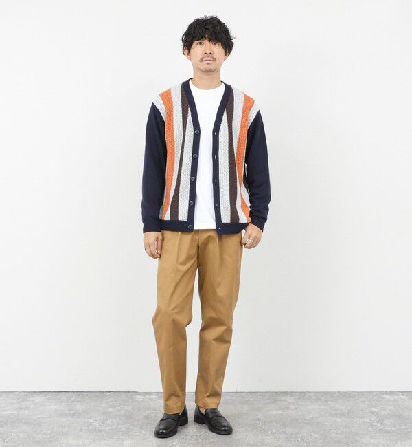 NOLLEY'S goodman「ウォッシャブル 抗菌加工 フロントストライプ 7Gカーディガン 25AW」|ニット・セーター|