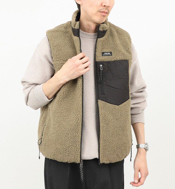 NOLLEY'S goodman「【TAION/タイオン】DOWN&times;BOA REVERSIBLE VEST 25AW」|ダウンベスト・ベスト|ベージュ