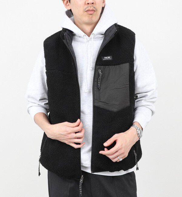 NOLLEY'S goodman「【TAION/タイオン】DOWN&times;BOA REVERSIBLE VEST 25AW」|ダウンベスト・ベスト|ブラック
