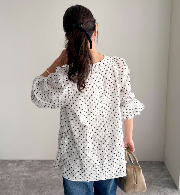 fredy emue「3D刺繍ドットチュニックブラウス」|シャツ・ブラウス|