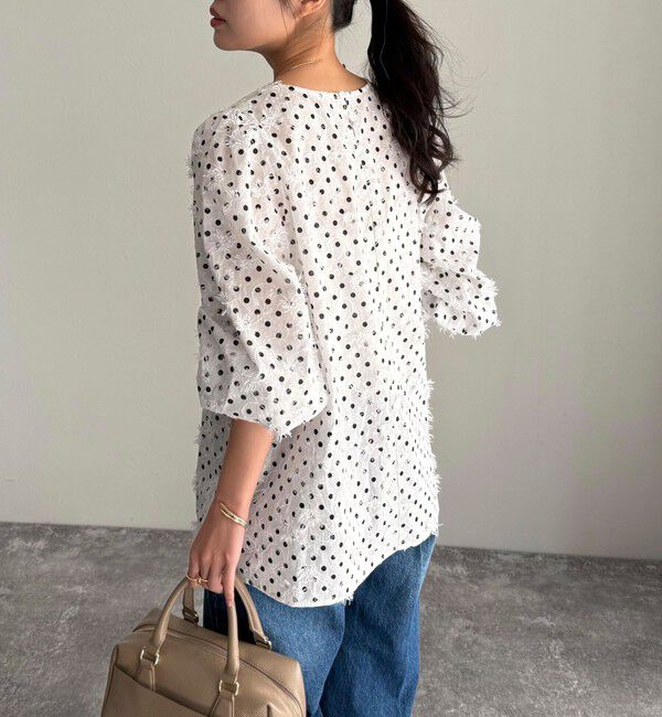 fredy emue「3D刺繍ドットチュニックブラウス」|シャツ・ブラウス|