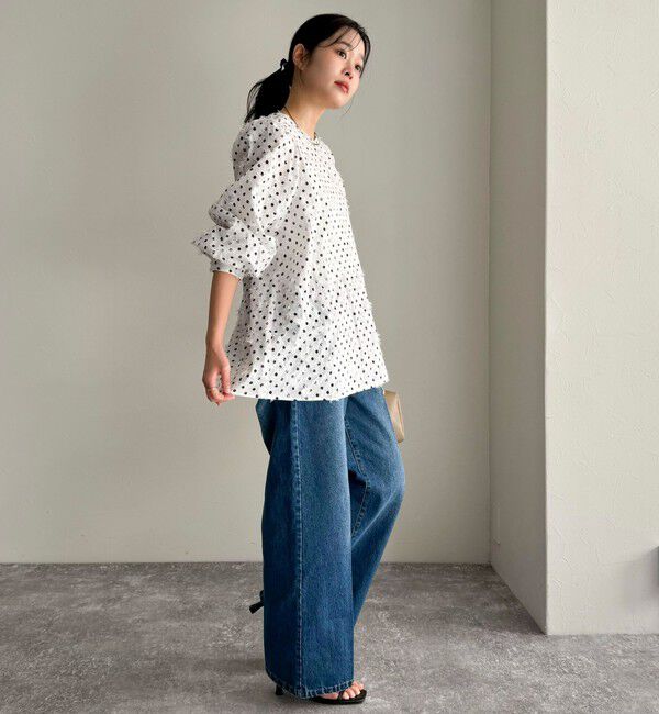 fredy emue「3D刺繍ドットチュニックブラウス」|シャツ・ブラウス|