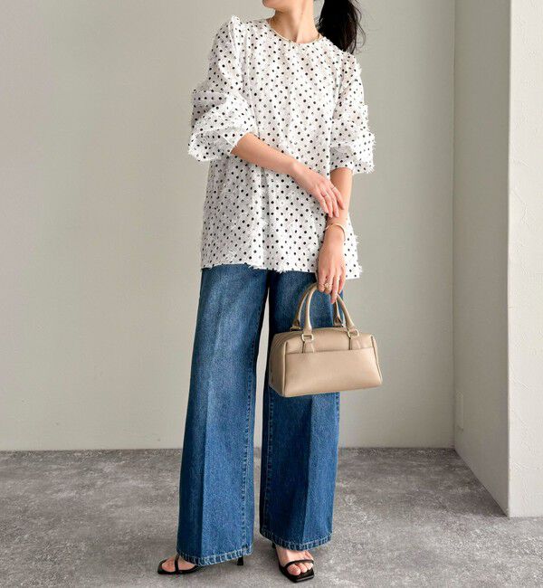 fredy emue「3D刺繍ドットチュニックブラウス」|シャツ・ブラウス|