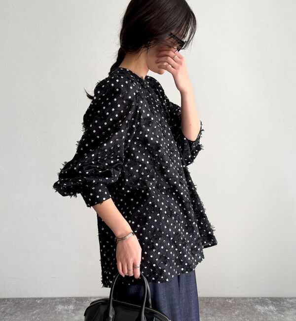 fredy emue「3D刺繍ドットチュニックブラウス」|シャツ・ブラウス|