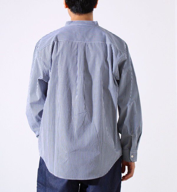 GLOSTER「【GLOSTER/グロスター】T/Cブロード バンドカラーシャツ（ギンガム/タータン）」|シャツ・ブラウス|