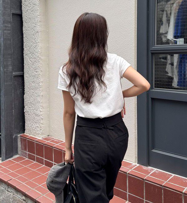 fredy emue「ボーダー/無地ワンポイントロゴコンパクトTシャツ」|Tシャツ・カットソー|