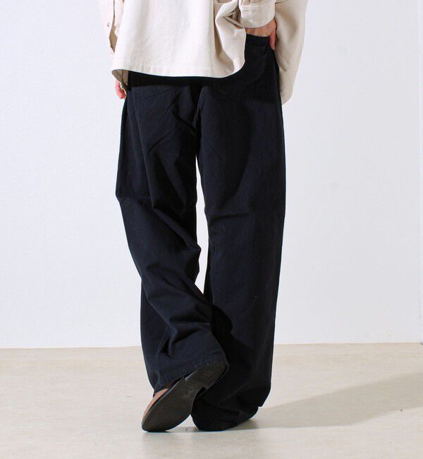 GLOSTER「【ワイド好き必見】ダック地 ワイドシルエットパンツ」|チノ|