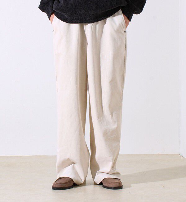 GLOSTER「【セットアップ対応】【GEVACO】コーデュロイ イージーワイドパンツ」|チノ|