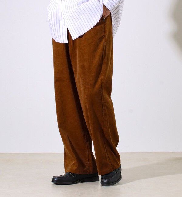 GLOSTER「【セットアップ対応】【GEVACO】コーデュロイ イージーワイドパンツ」|チノ|