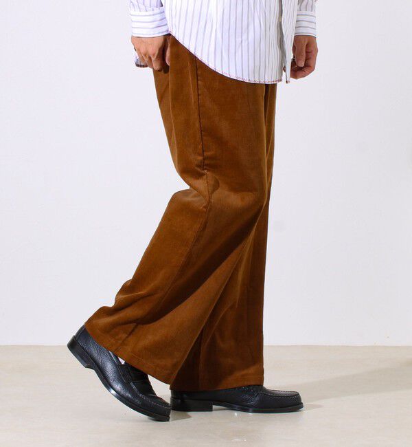 GLOSTER「【セットアップ対応】【GEVACO】コーデュロイ イージーワイドパンツ」|チノ|