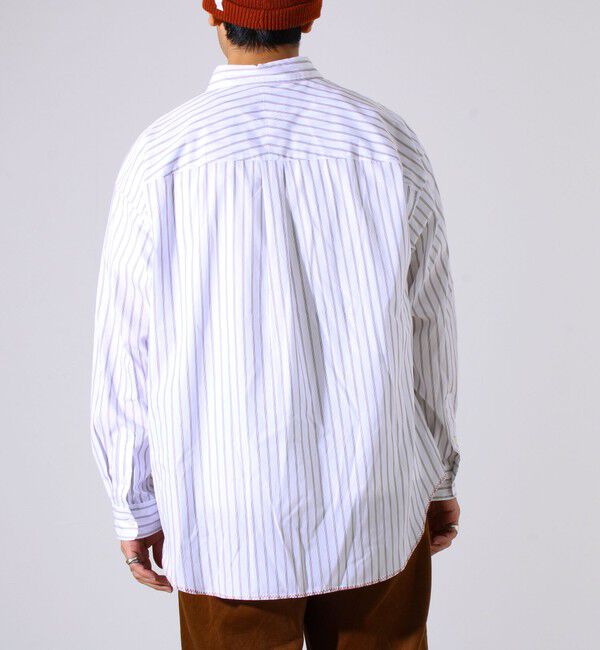 GLOSTER「【裾ステッチで差がつく】ストライプオーバーシャツ」|シャツ・ブラウス|