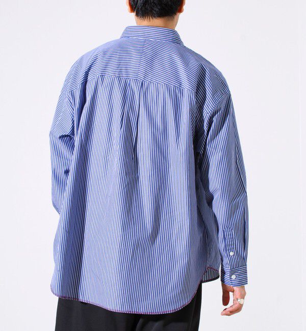 GLOSTER「【裾ステッチで差がつく】ストライプオーバーシャツ」|シャツ・ブラウス|