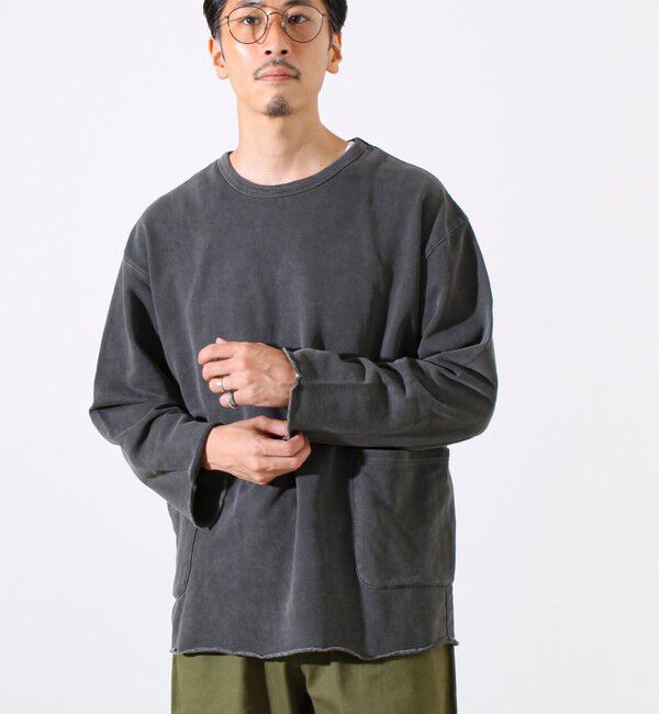 GLOSTER「【秋の一枚着にちょうどいい】9分袖ダブルポケットプルオーバー」|Tシャツ・カットソー|