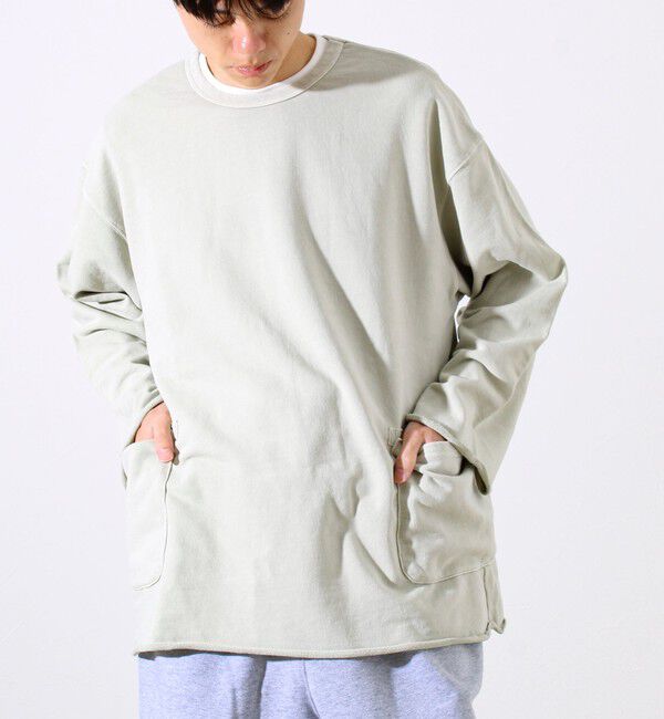 GLOSTER「【秋の一枚着にちょうどいい】9分袖ダブルポケットプルオーバー」|Tシャツ・カットソー|