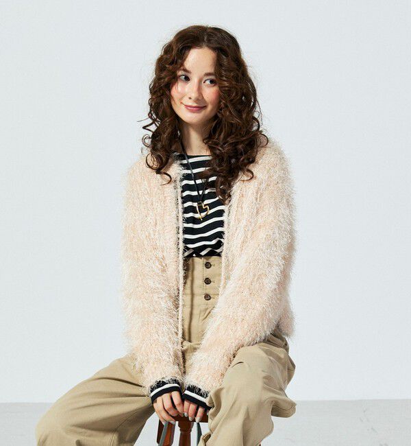 fredy emue「ポリフェザーニットボレロ」|カーディガン|