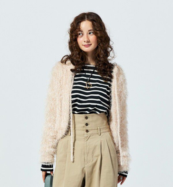 fredy emue「ポリフェザーニットボレロ」|カーディガン|