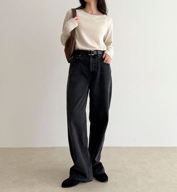 fredy emue「ラメテレコボートネックプルオーバー」|Tシャツ・カットソー|