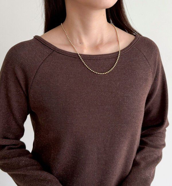 fredy emue「ラメテレコボートネックプルオーバー」|Tシャツ・カットソー|