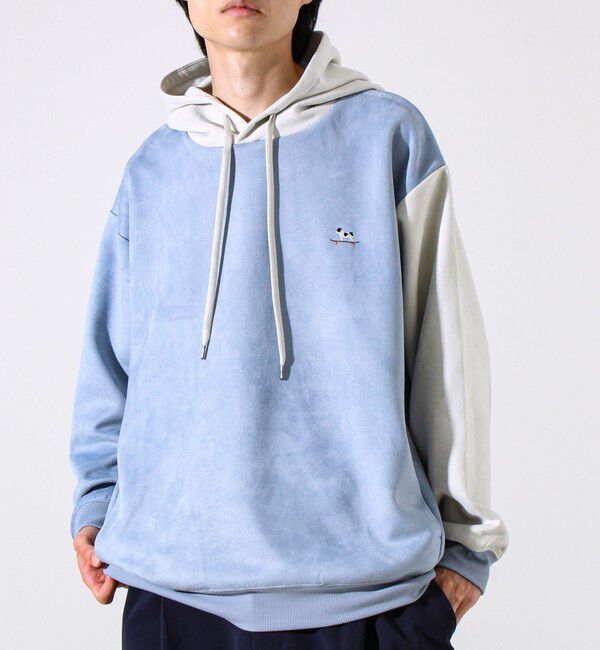 GLOSTER「【新配色で再登場】フレブルスエード バイカラーパーカー」|パーカー|