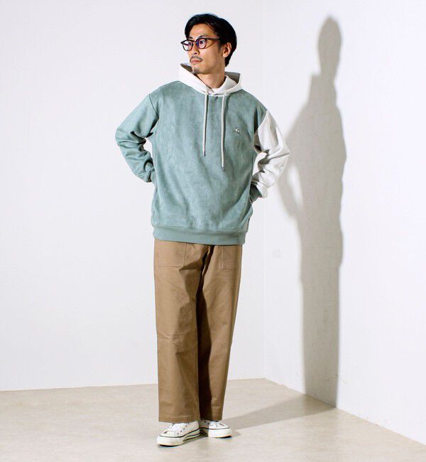 GLOSTER「【新配色で再登場】フレブルスエード バイカラーパーカー」|パーカー|