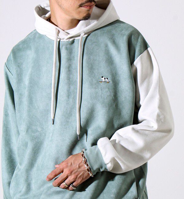 GLOSTER「【新配色で再登場】フレブルスエード バイカラーパーカー」|パーカー|