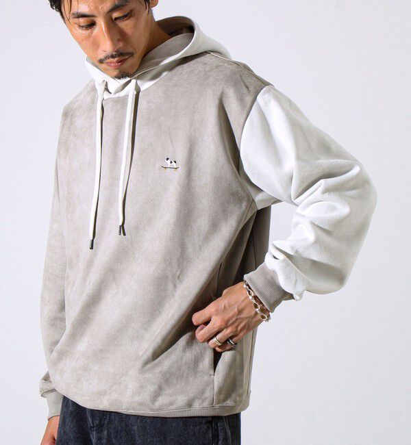 GLOSTER「【新配色で再登場】フレブルスエード バイカラーパーカー」|パーカー|