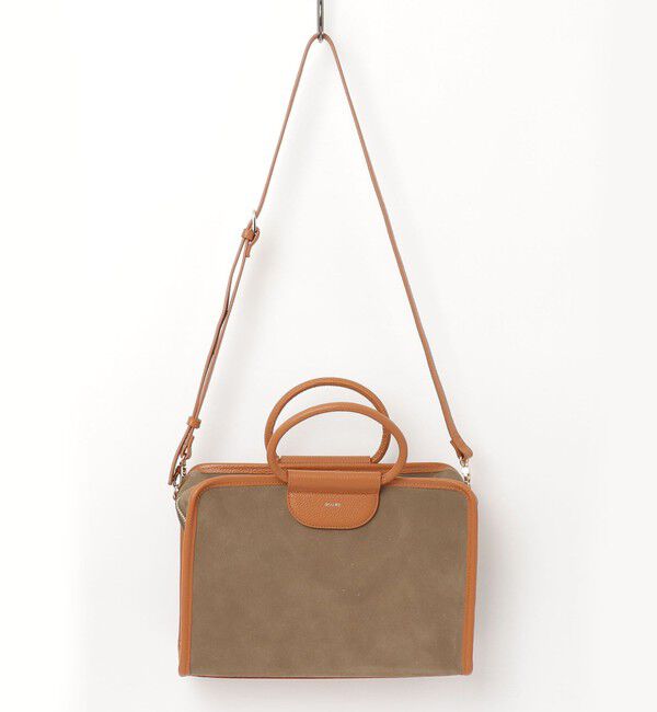 fredy emue「スエード配色ボックスボストンバッグ」|ショルダー・メッセンジャー|