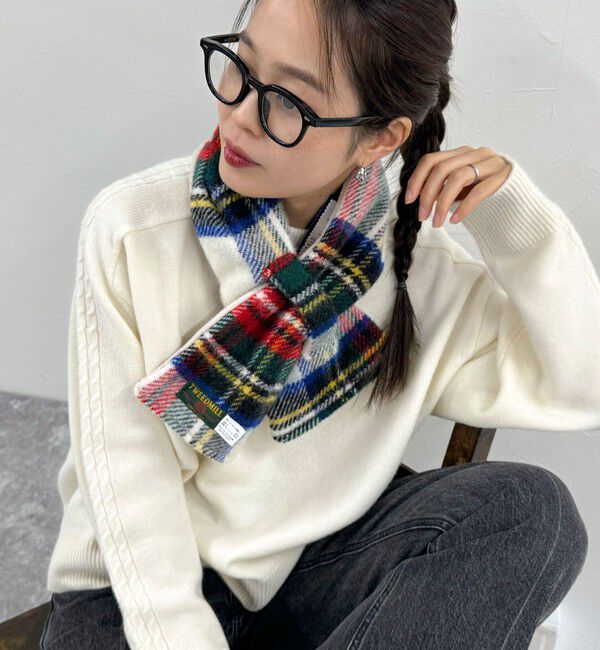 fredy emue「《別注》【TWEED MILL/ツイードミル】ウールチェック&times;フリースリバーマフラー」|マフラー|