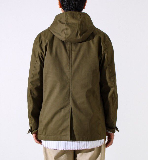 GLOSTER「【GLOSTER定番/ビジカジ対応】コードストライプ スタンドフードブルゾン」|ブルゾン・スタジャン|