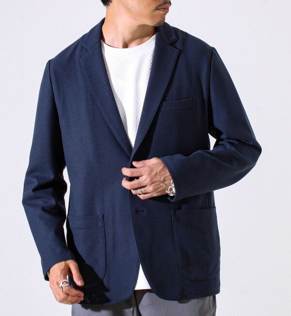 GLOSTER「【オンオフ兼用の大人カジュアルジャケット】両面起毛 ストレッチジャケット」|テーラードジャケット|