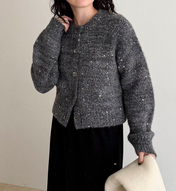 fredy emue「スパンコールニットカーディガン」|カーディガン|