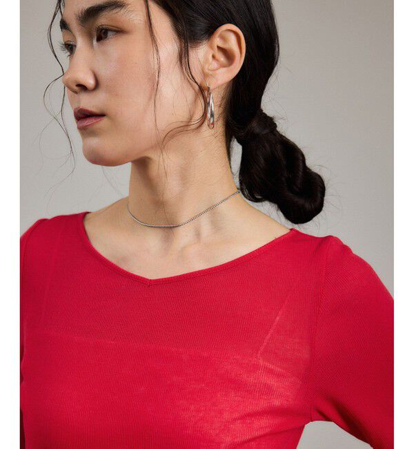 SALON adam et rope'「nu=layerジェントルVネックシアーTシャツ」|Tシャツ・カットソー|