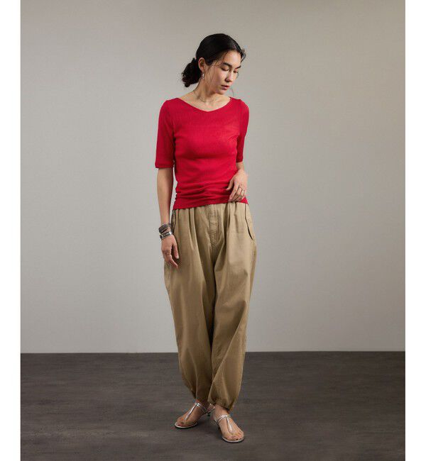 SALON adam et rope'「nu=layerジェントルVネックシアーTシャツ」|Tシャツ・カットソー|