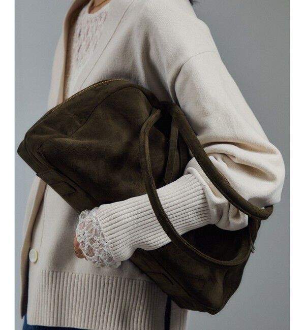 SALON adam et rope'「【WEB限定】スウェードソフトミドルボストン」|ボストンバッグ|