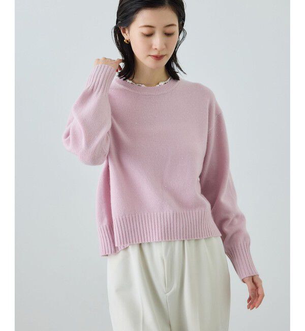 ROPE「スーパーファインメリノウールスパンコールニット」|ニット・セーター|