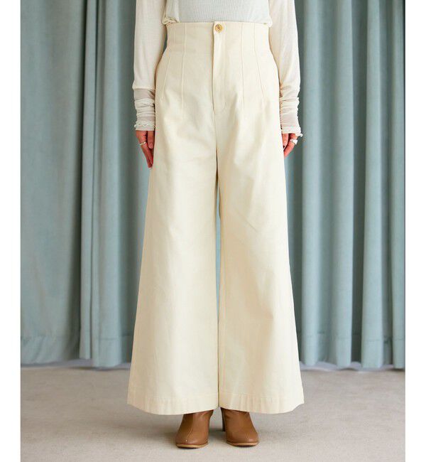 VIS「【洗える】微起毛バギーパンツ」|スラックス|