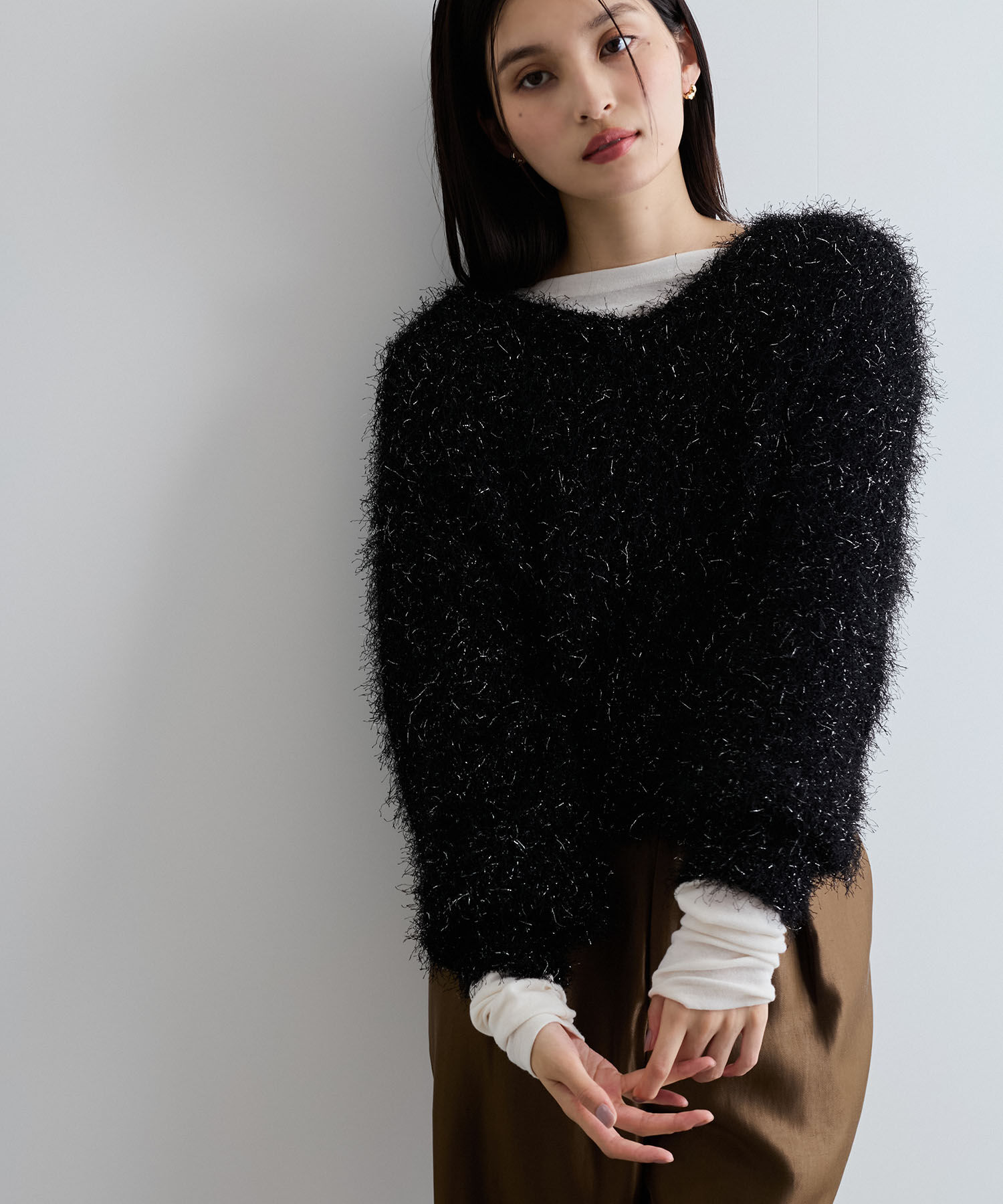 VIS「【洗える】ふわキラニットプルオーバー」|ニット・セーター|