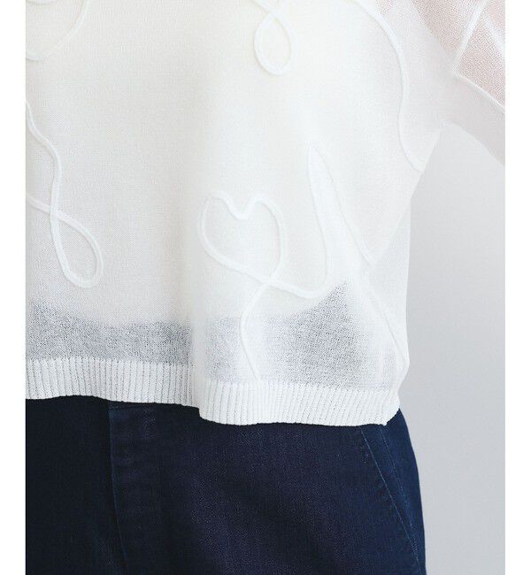 VIS「コード刺繍シアーニット」|ニット・セーター|