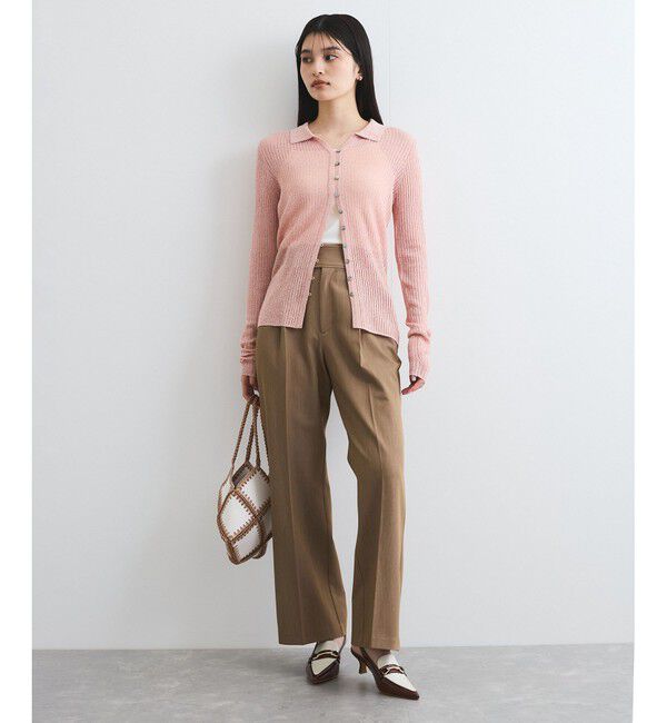 VIS「太ベルトディテールストレートスラックスパンツ」|スラックス|