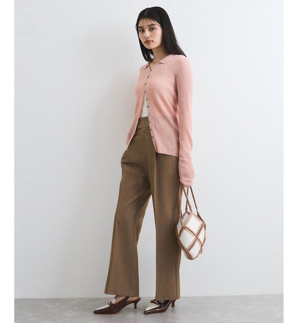 VIS「太ベルトディテールストレートスラックスパンツ」|スラックス|