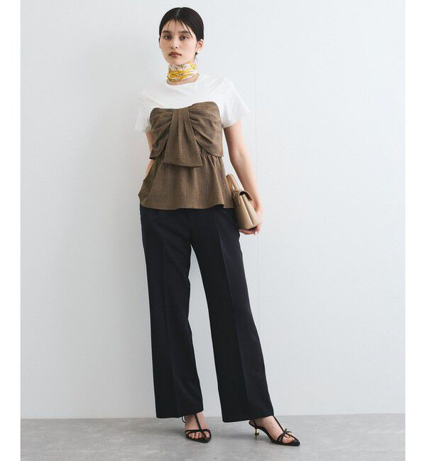 VIS「太ベルトディテールストレートスラックスパンツ」|スラックス|