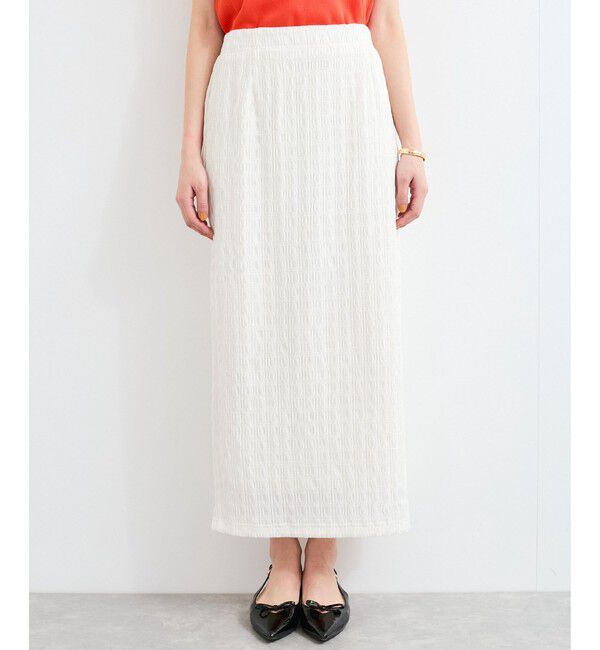 VIS「【新色追加】【接触冷感】膨れジャガードナロースカート」|スカート|