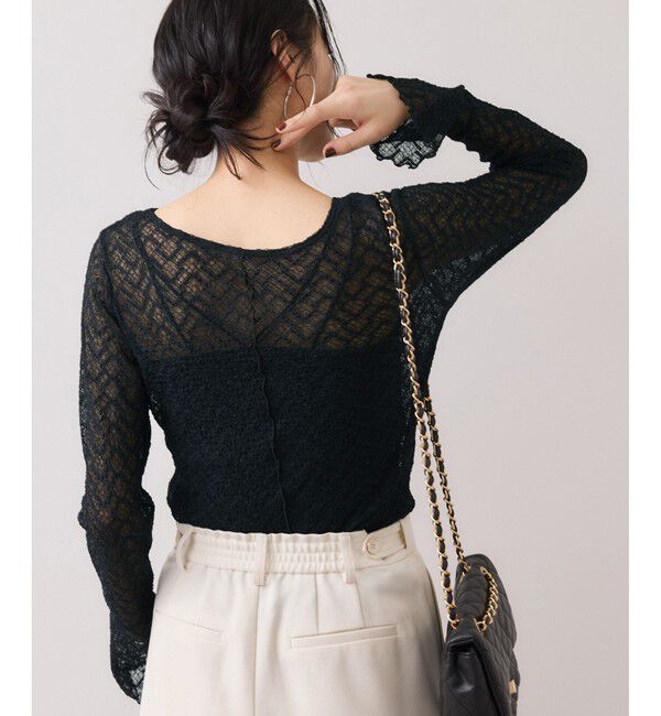 VIS「フレアスリーブレースインナートップス」|Tシャツ・カットソー|