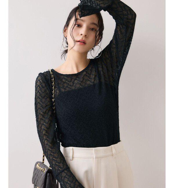 VIS「フレアスリーブレースインナートップス」|Tシャツ・カットソー|