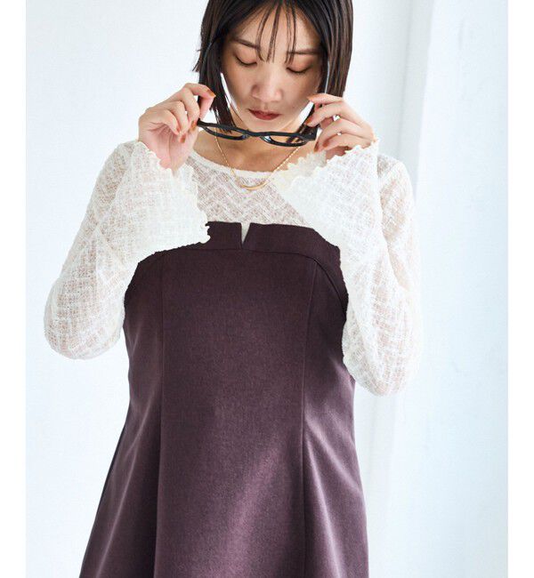 VIS「フレアスリーブレースインナートップス」|Tシャツ・カットソー|