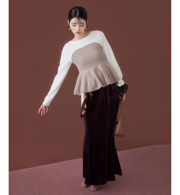 VIS「ベロアナロースカート」|スカート|
